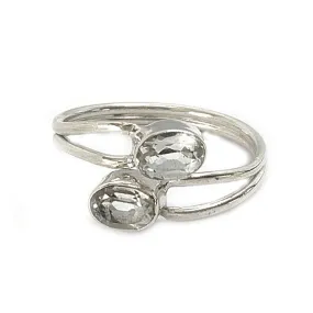 Amita Double Clear Quartz Ring