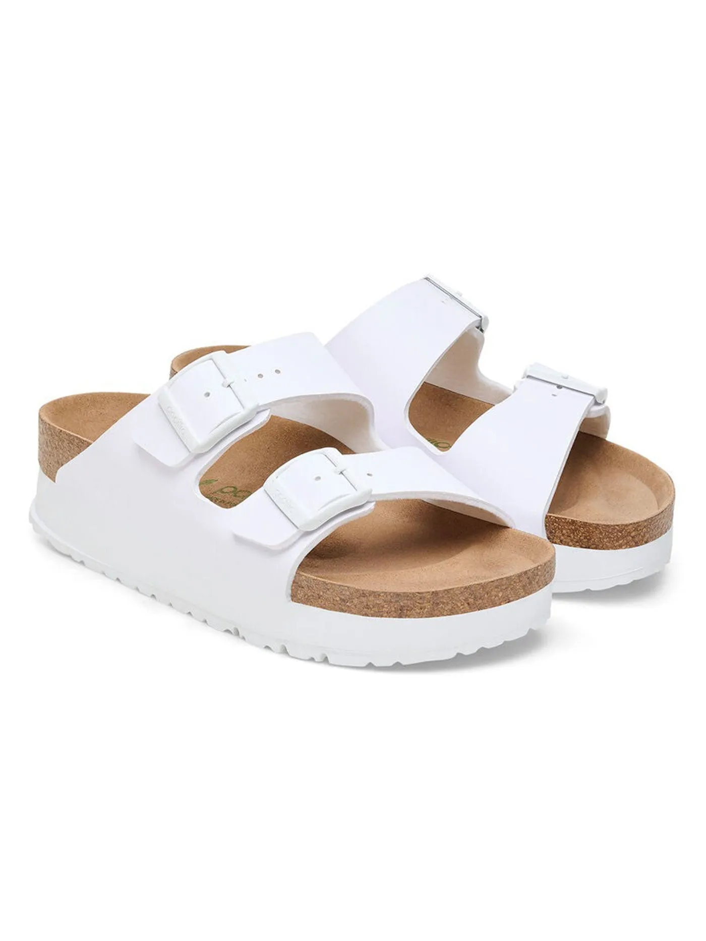 Arizona Flex Platform Vegan Birko-Flor N White Sandals