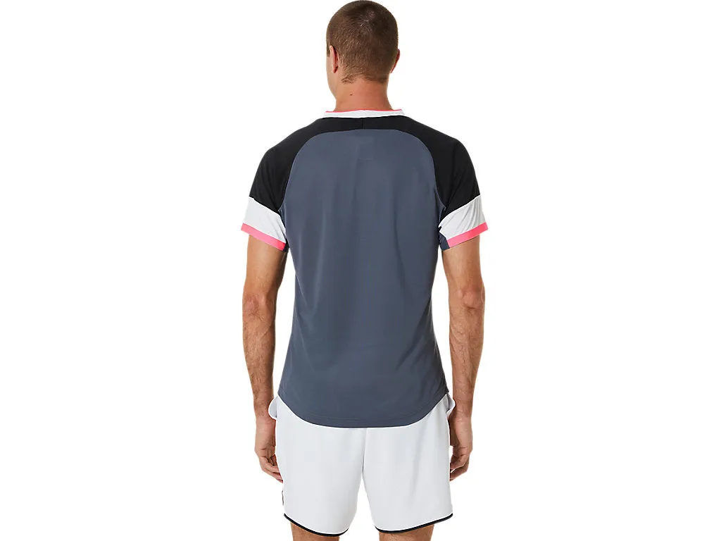 Asics T-Shirt Match SS Top Heren Zwart Grijs Wit