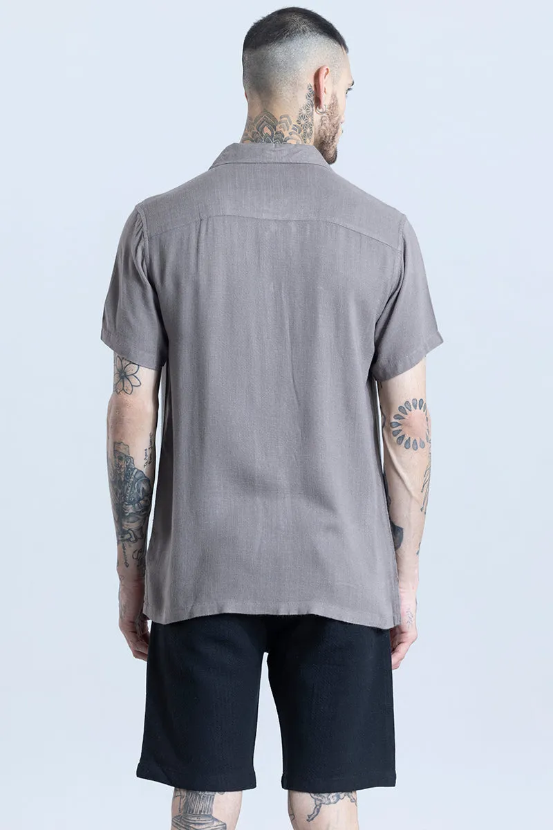 Blissfull Linen Blend Slate Grey Shirt