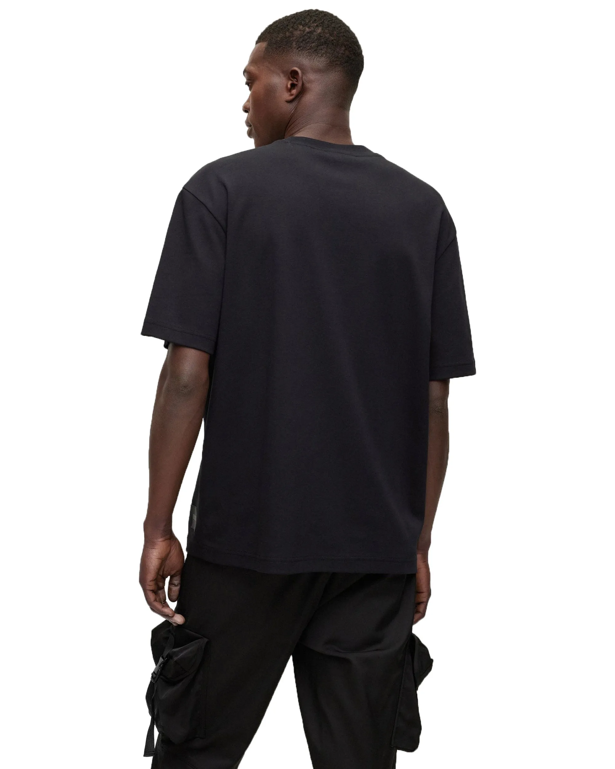 Boss X Khaby T-Shirt Oversize In Cotone Con Grafica Lenticolare Nero