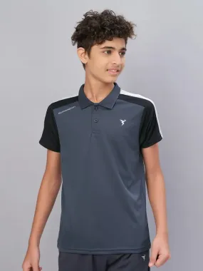 Boys Colorblock Slim Fit Polo T-shirt with TECHNO COOL