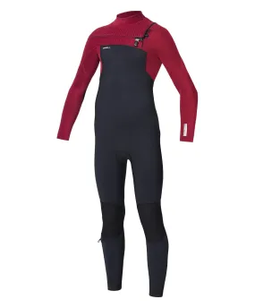 Boy's HyperFreak 4/3  Steamer Chest Zip Wetsuit - Dark Red