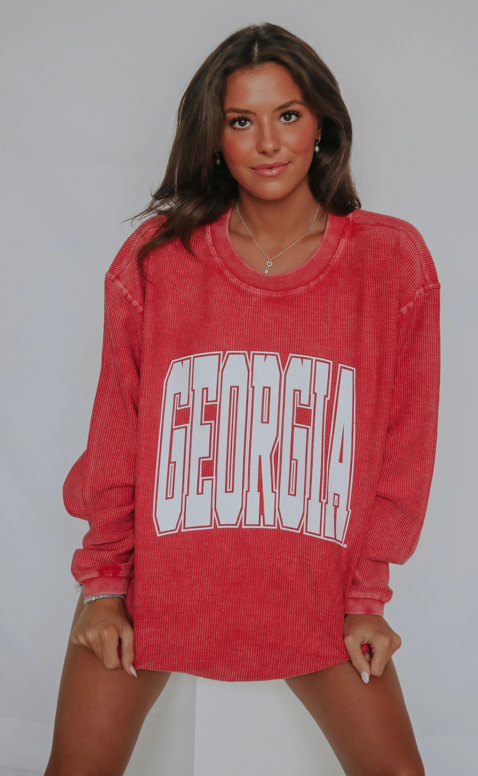 charlie southern: georgia collegiate corded sweatshirt - 2023