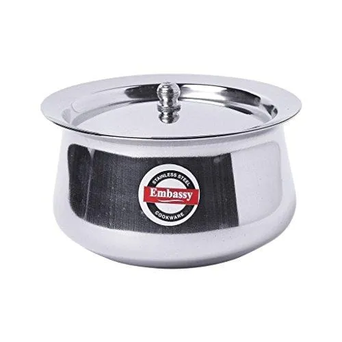 Embassy Baby Priya Handi/Dish, Size 2, 350 ml (Stainless Steel)