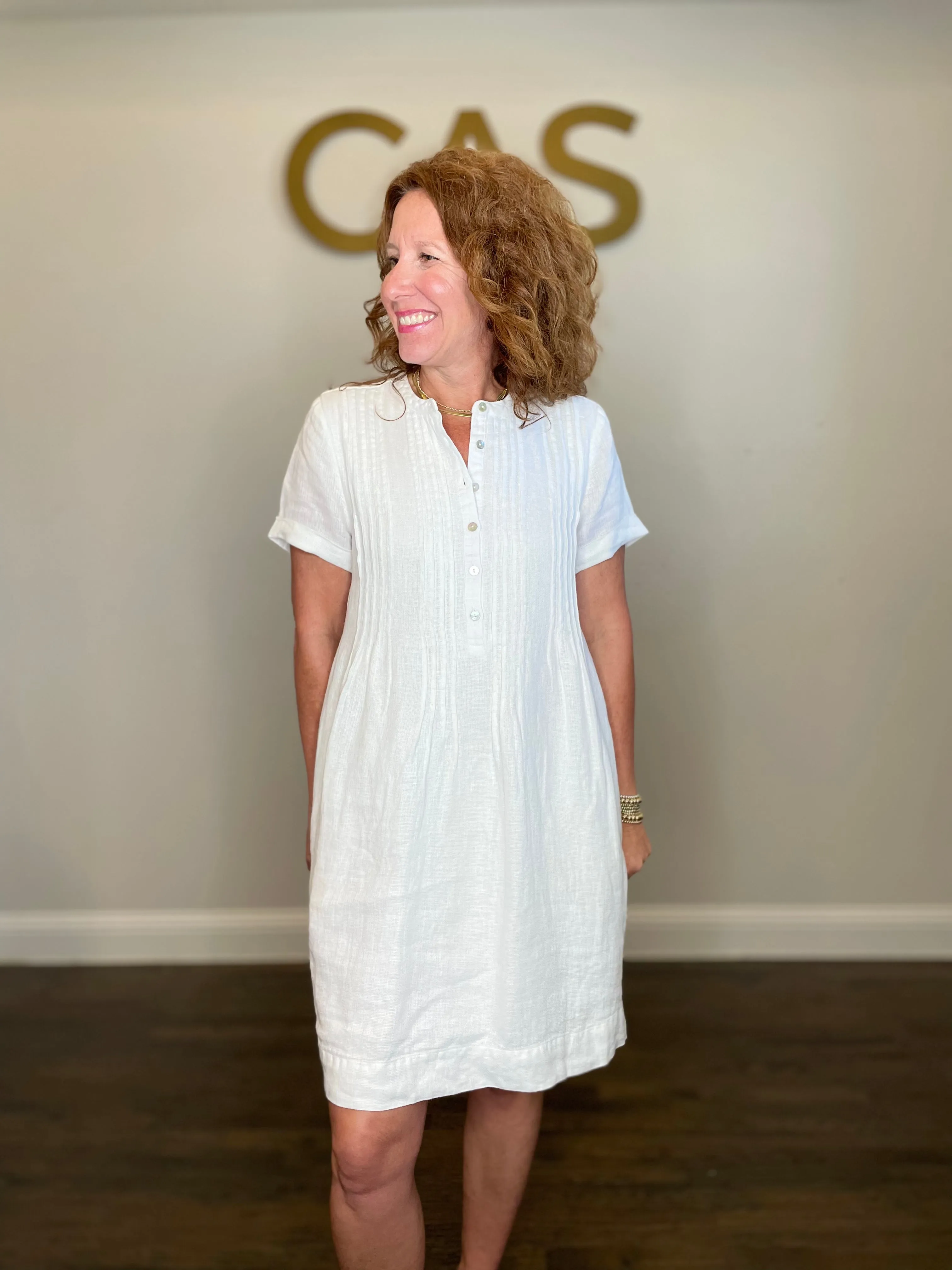 Faherty Gemina Dress in White