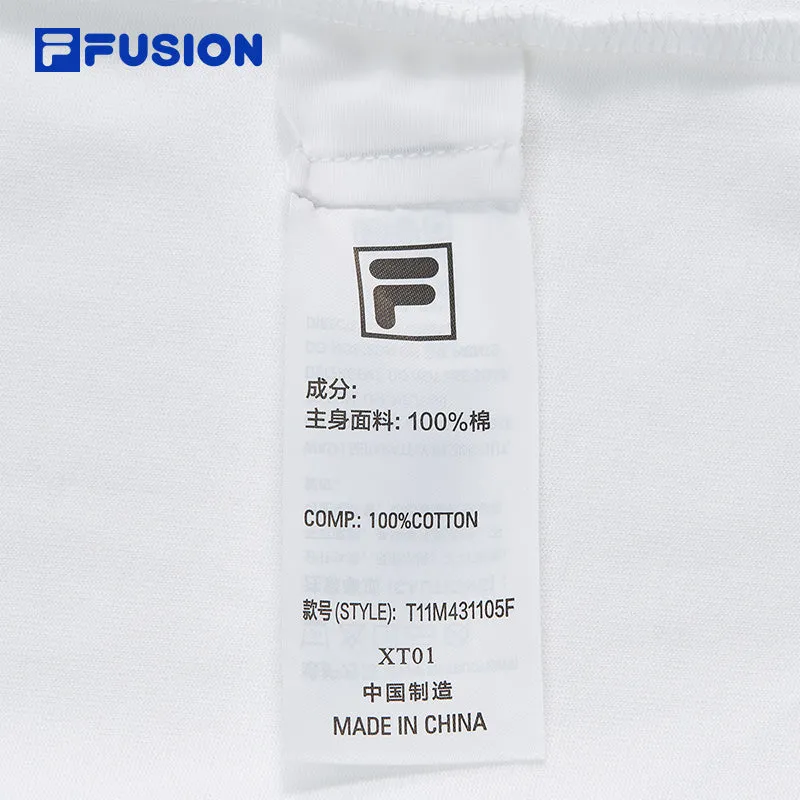 FILA FUSION INLINE URBAN TECH Men Short Sleeve T-shirt (White / Black)