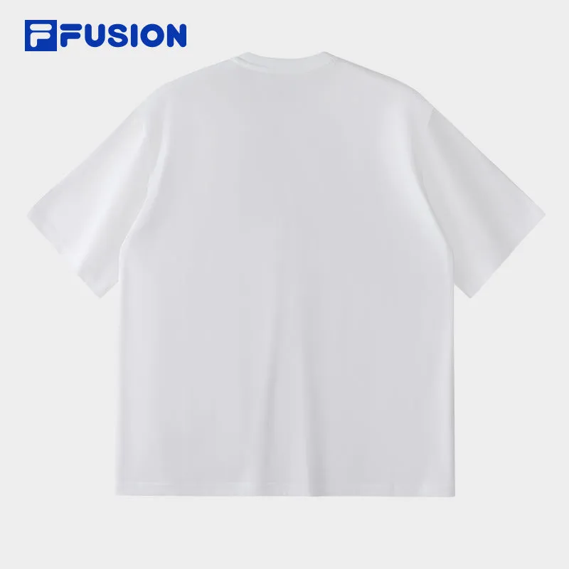 FILA FUSION INLINE URBAN TECH Men Short Sleeve T-shirt (White / Black)