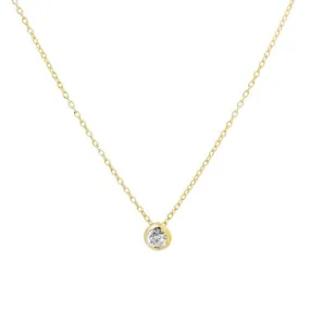 Gold Vermeil Dainty Diamond CZ Necklace