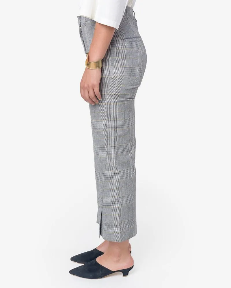 High Trouser in Yellow Check