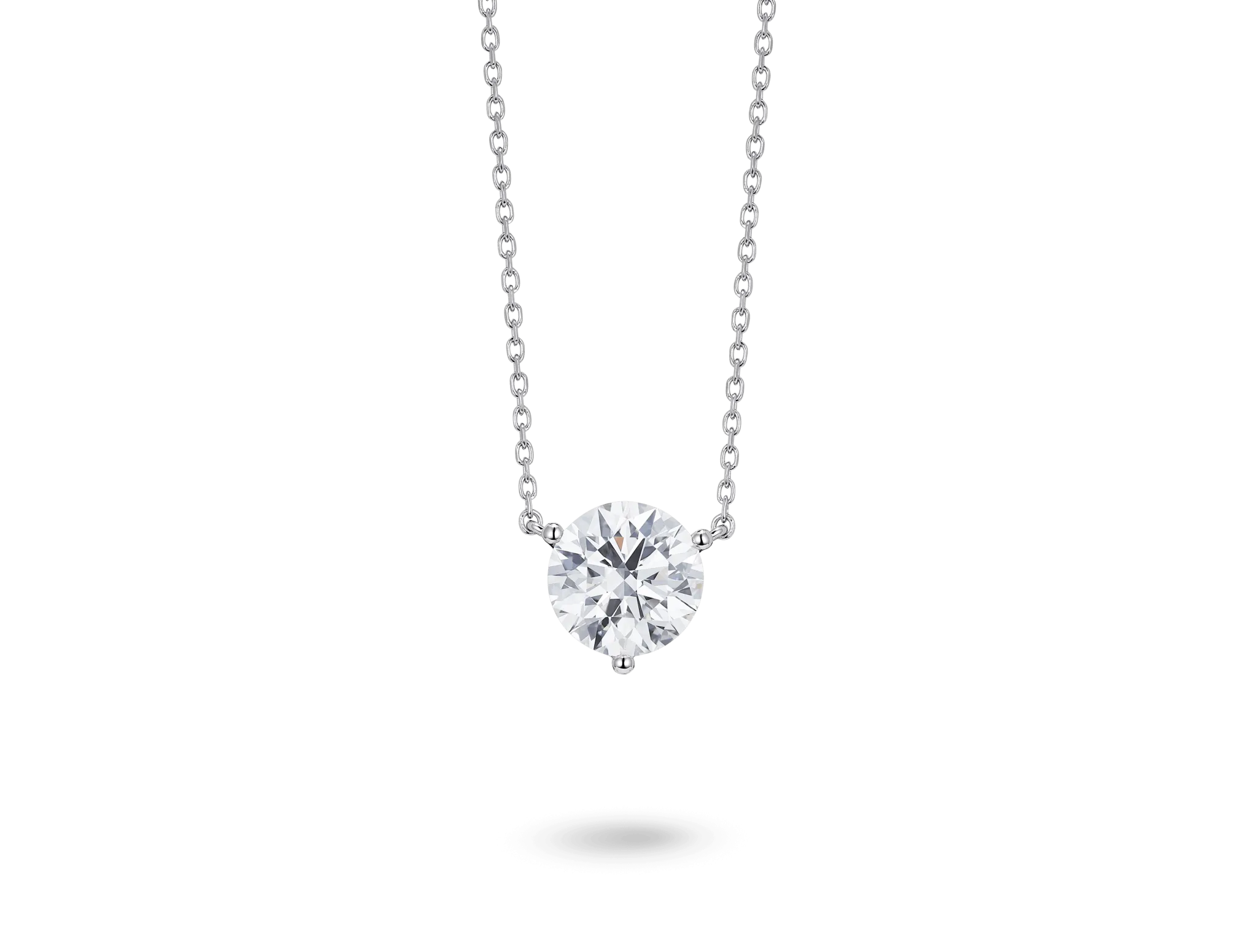 Lab-Grown Diamond 2ct. Round Brilliant Solitaire Pendant | White