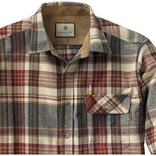 Legendary Whitetails Buck Camp Flannels Cedarwood Plaid X-Large