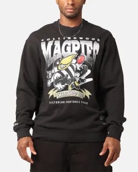 Mitchell & Ness Collingwood Magpies Character Crewneck Faded Black