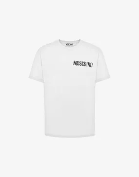 Moschino T-Shirt Mezza Manica Gommata Bianca