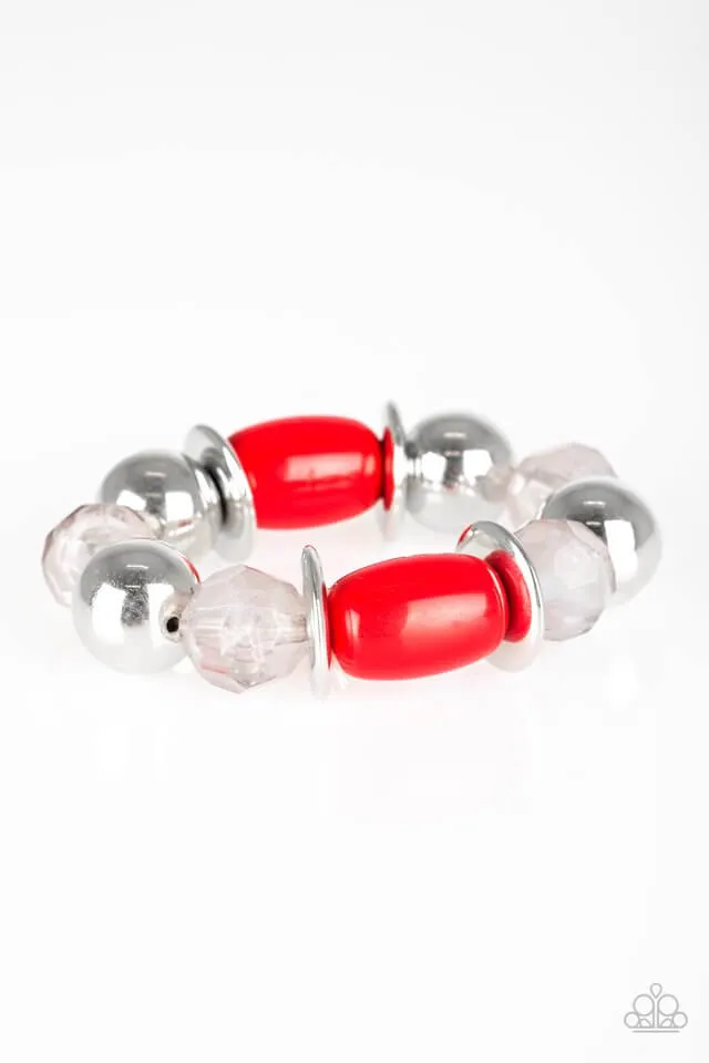 Paparazzi Accessories  - Bay After Bay Set  #N86 Peg - Red Bracelet