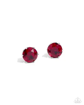 Paparazzi Breathtaking Birthstone Red January 052TV Post Earrings