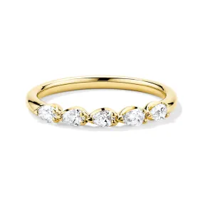 Pear Shape Lab Grown Diamond Wedding Ring