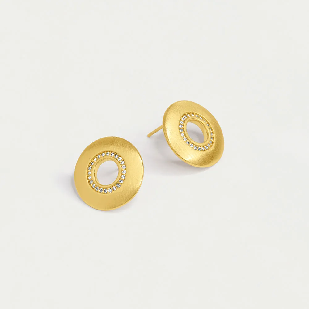 Petit Pavé Circle Studs