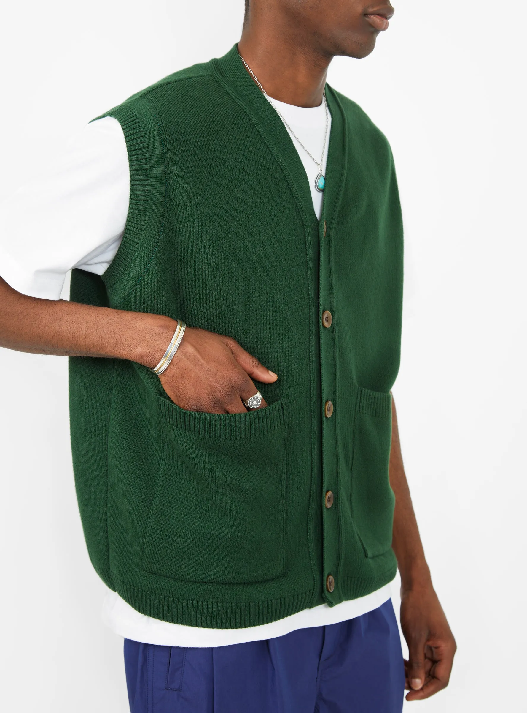 Pocket Sweater Vest Conifer