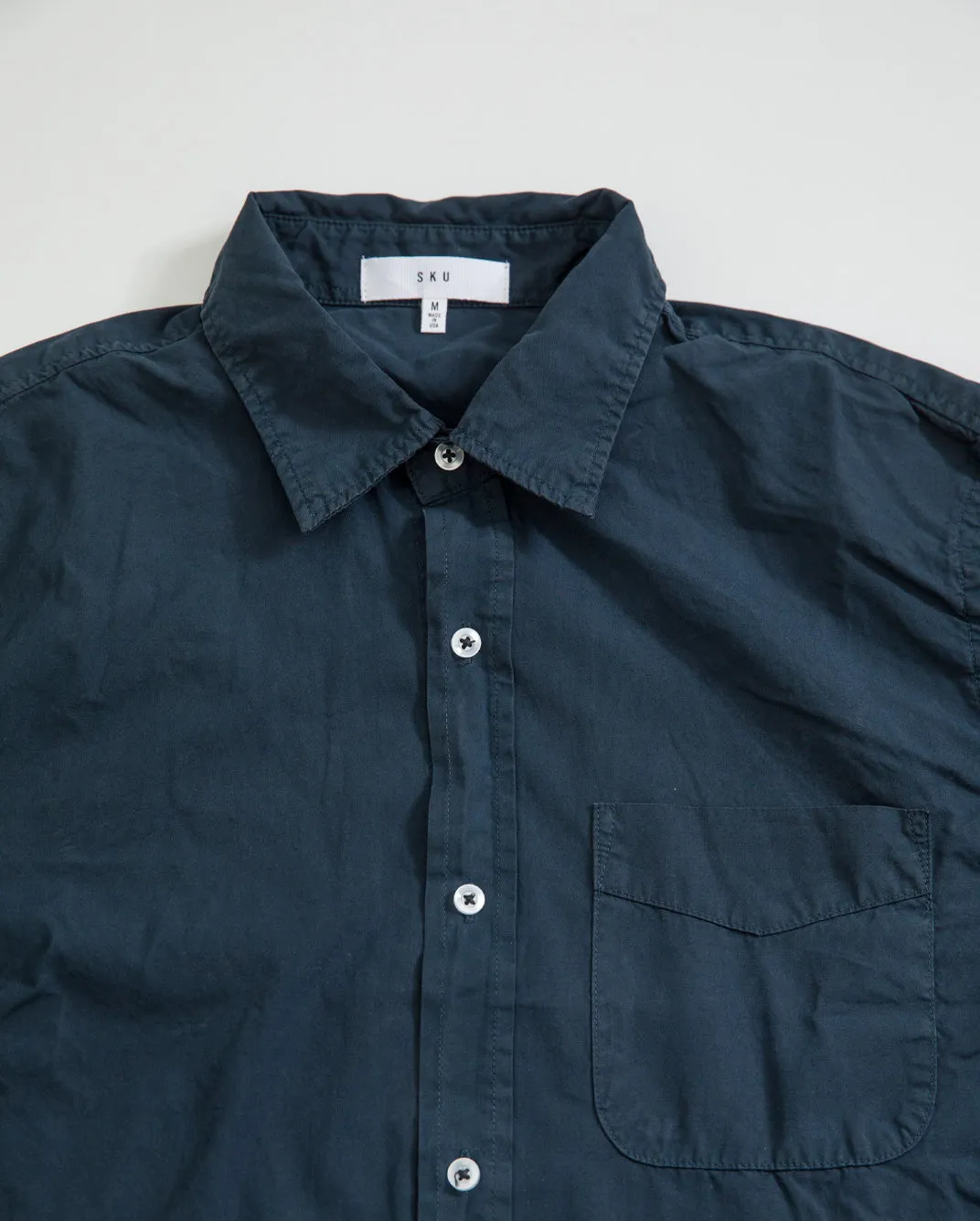 POPLIN STANDARD SHIRT / NAVY