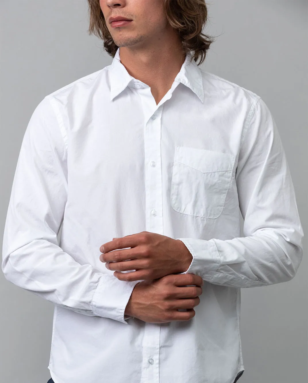 POPLIN STANDARD SHIRT / WHITE