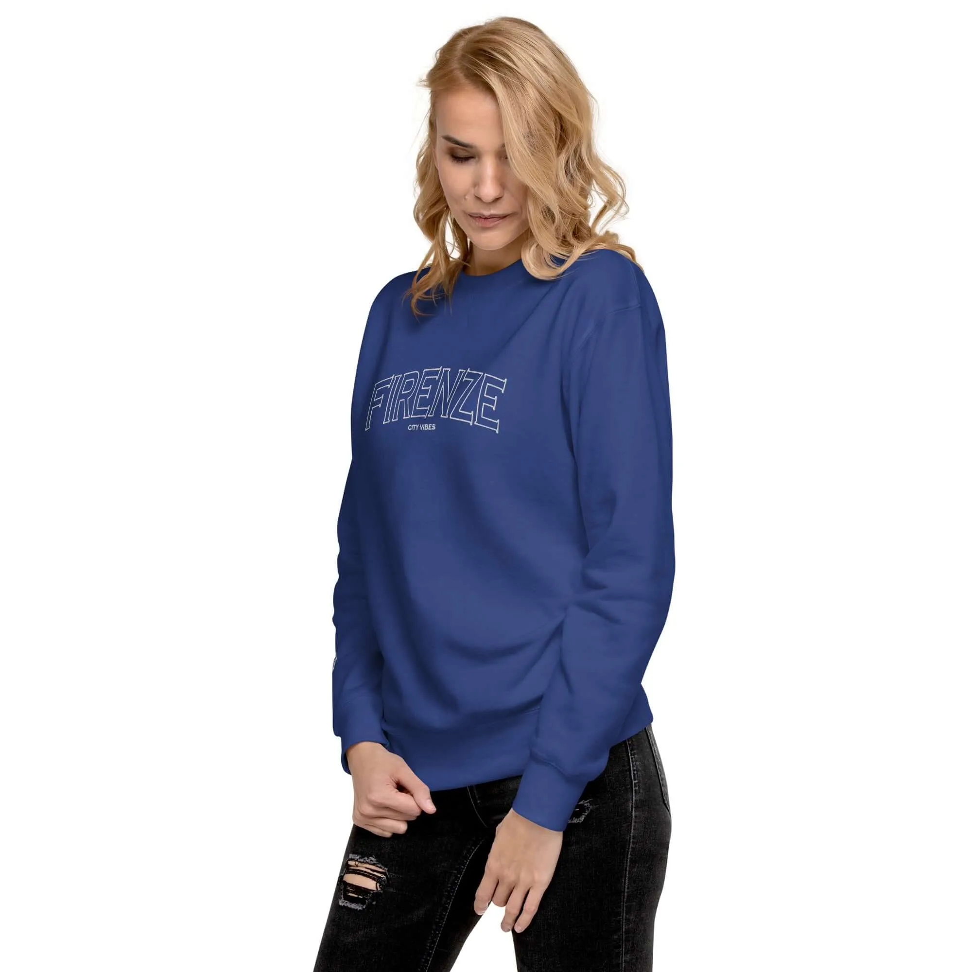 Premium Sweatshirt FIRENZE (Blau/Weiß)