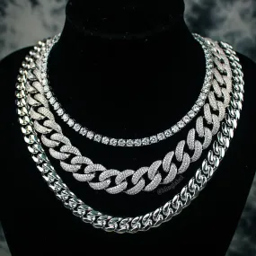 Quavo Migos Choker Chains Set in White Gold