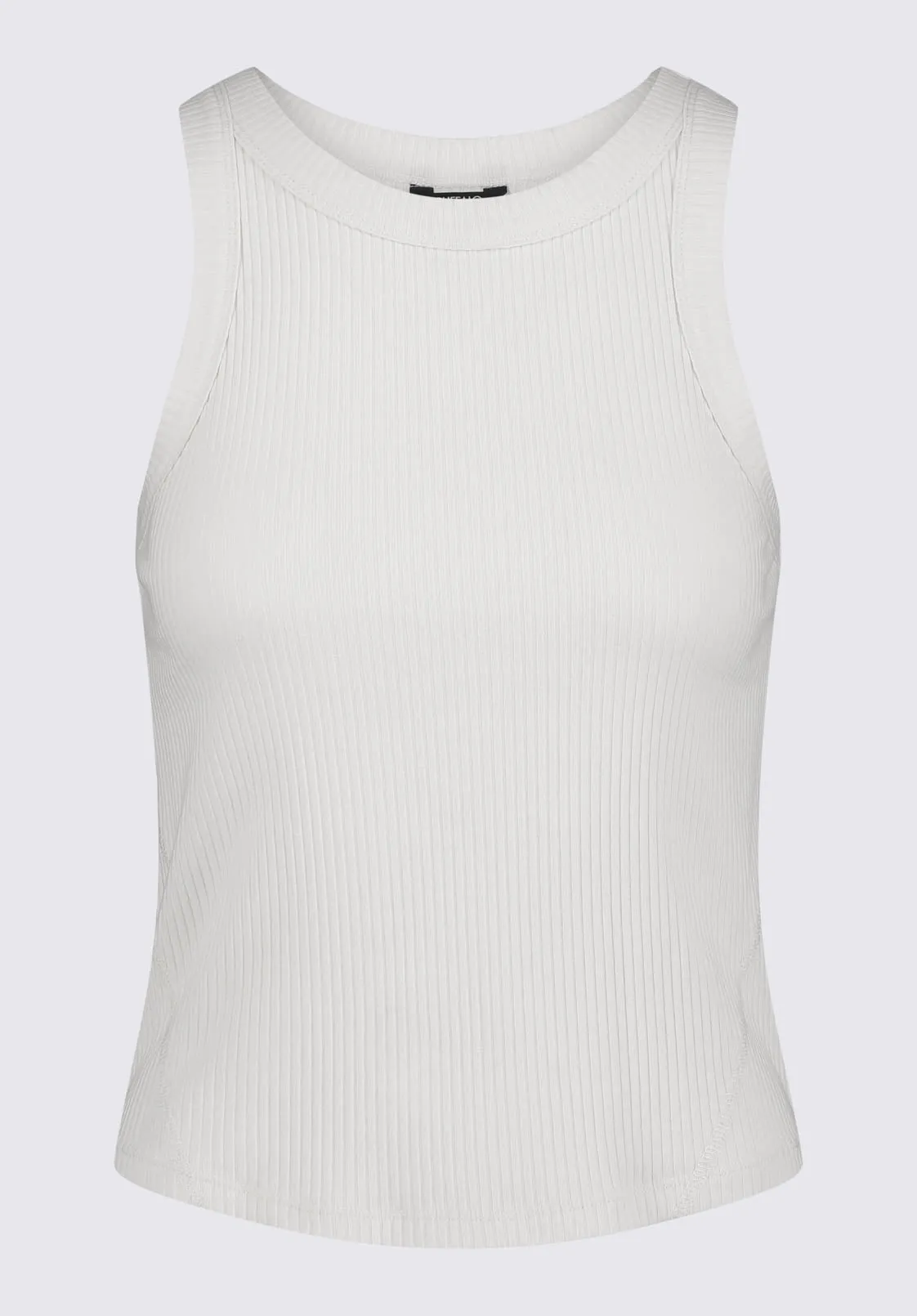 Regine Women’s Ribbed Tank Top in Off-White - KT0119P