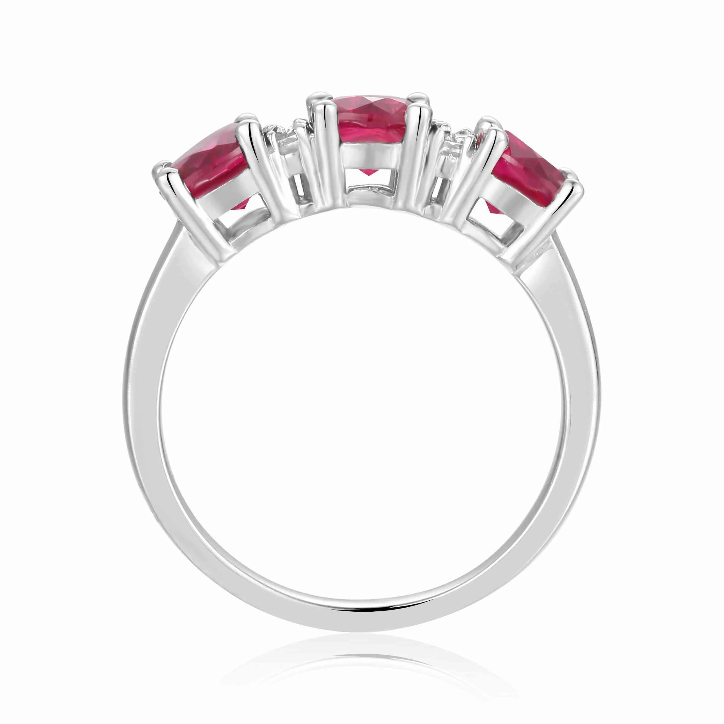 Ruby Three Stone Ring