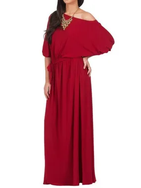 Safe Side One Shoulder Maxi Dress