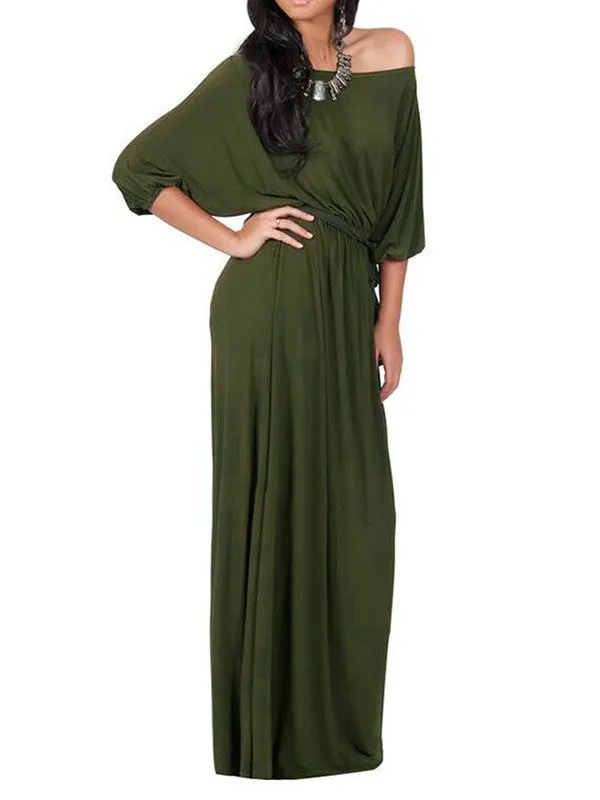 Safe Side One Shoulder Maxi Dress