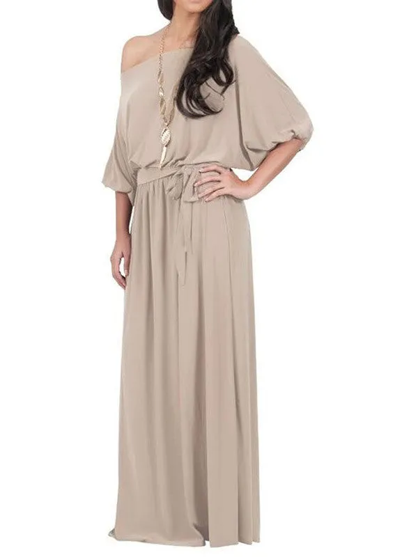 Safe Side One Shoulder Maxi Dress