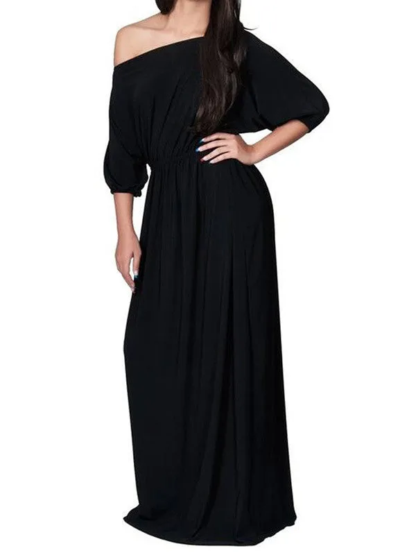 Safe Side One Shoulder Maxi Dress