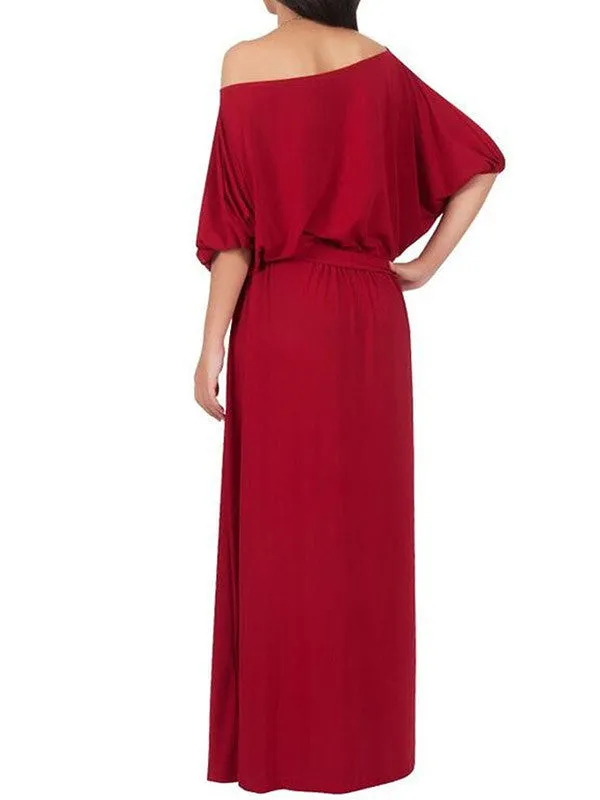 Safe Side One Shoulder Maxi Dress