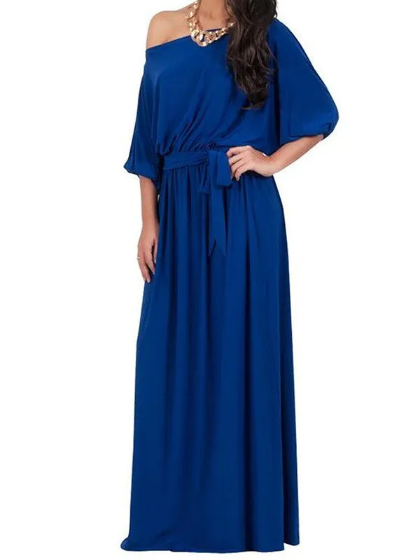 Safe Side One Shoulder Maxi Dress