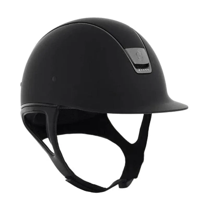 Samshield Shaddowmatt Helmet with 5 Swarovski Crystals & Dressage Chin Strap