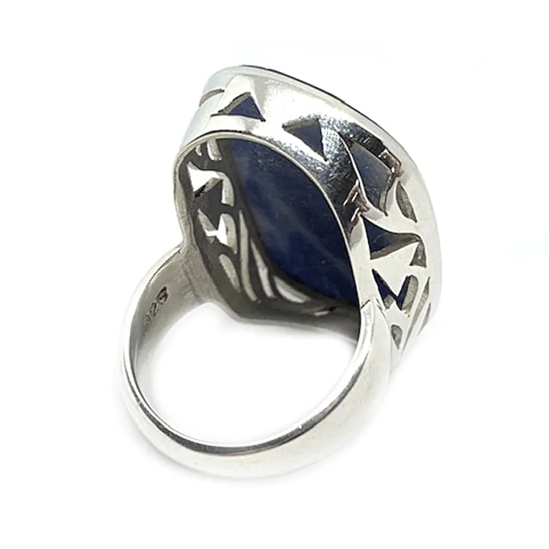 Sodalite Gemstone Statement Ring