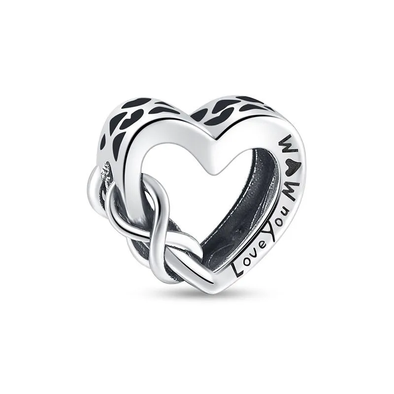 Sterling Silver Forever Infinite Eternity Series Hollow Beads