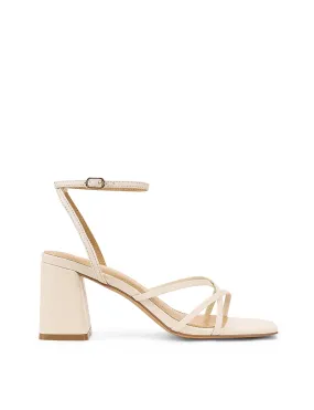 Straus Block Heel Sandals - Chalk Leather