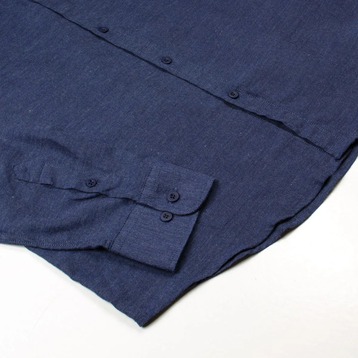 Sunspel - Button-down Flannel Shirt - Navy Melange