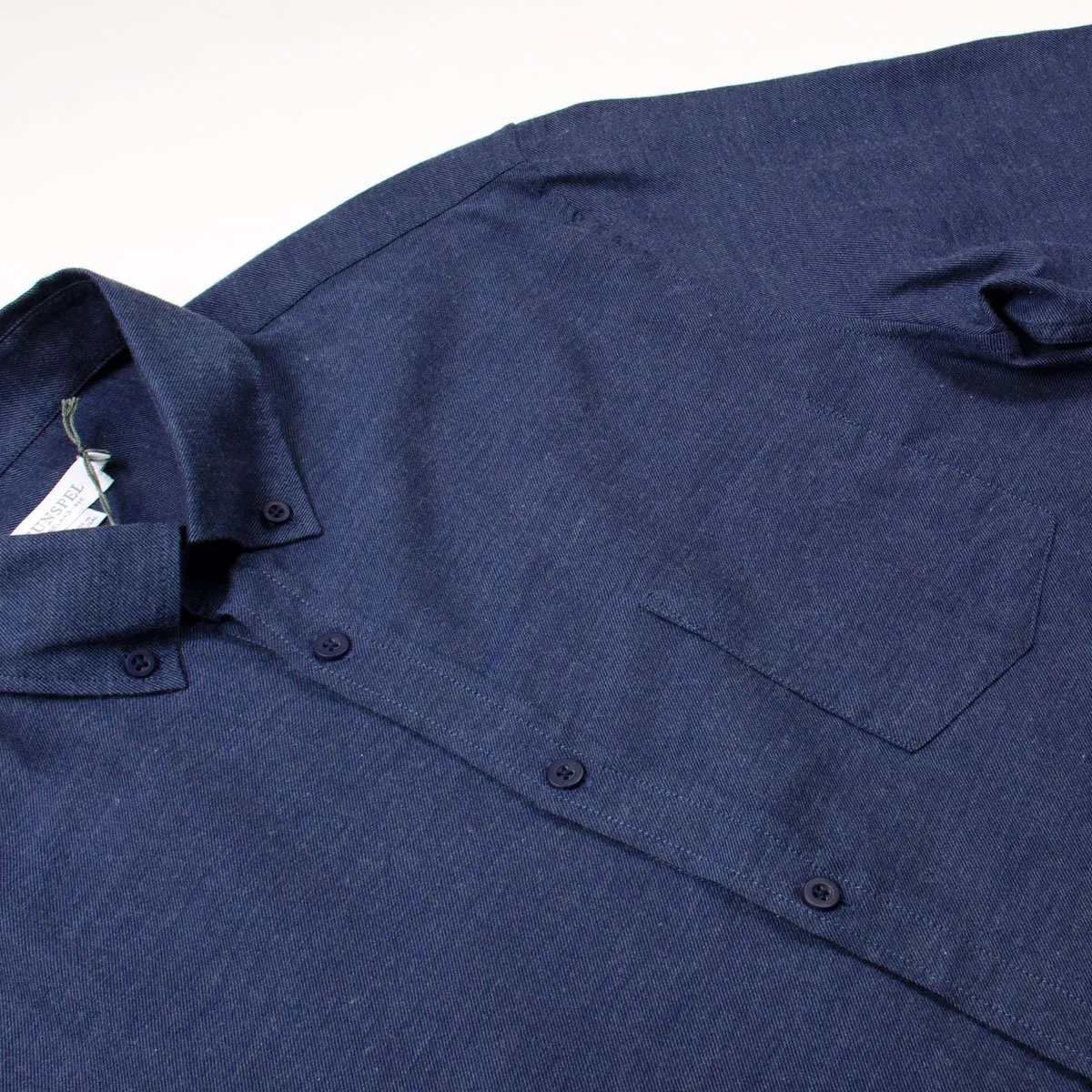 Sunspel - Button-down Flannel Shirt - Navy Melange