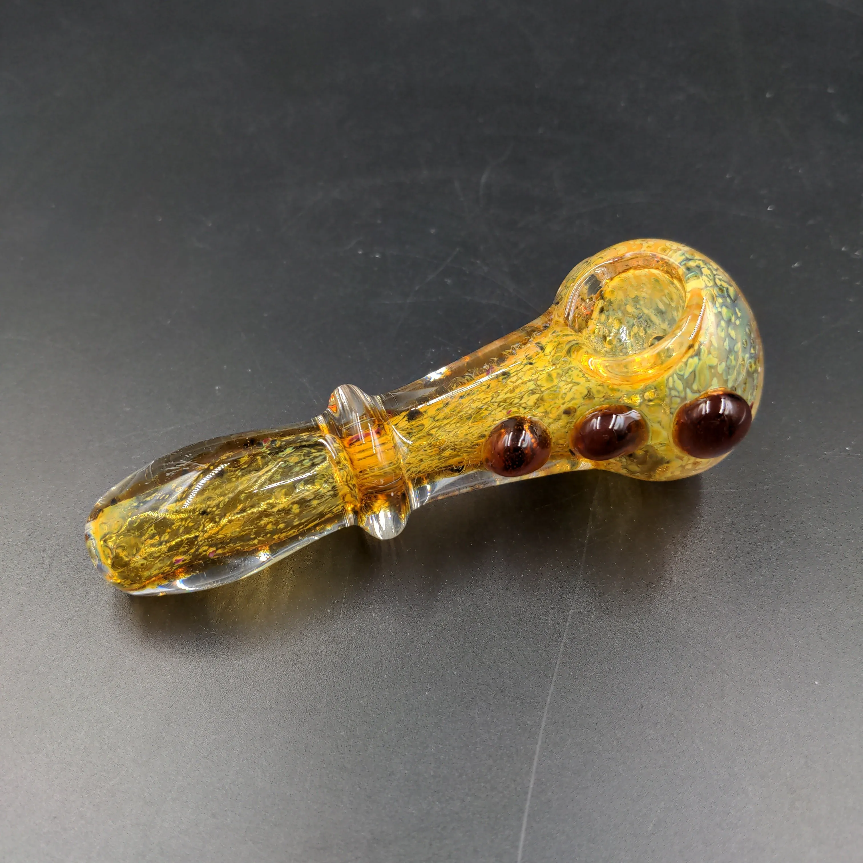 Swamp Bottom Fritted Hand Pipe w/ Marbles | 4.5