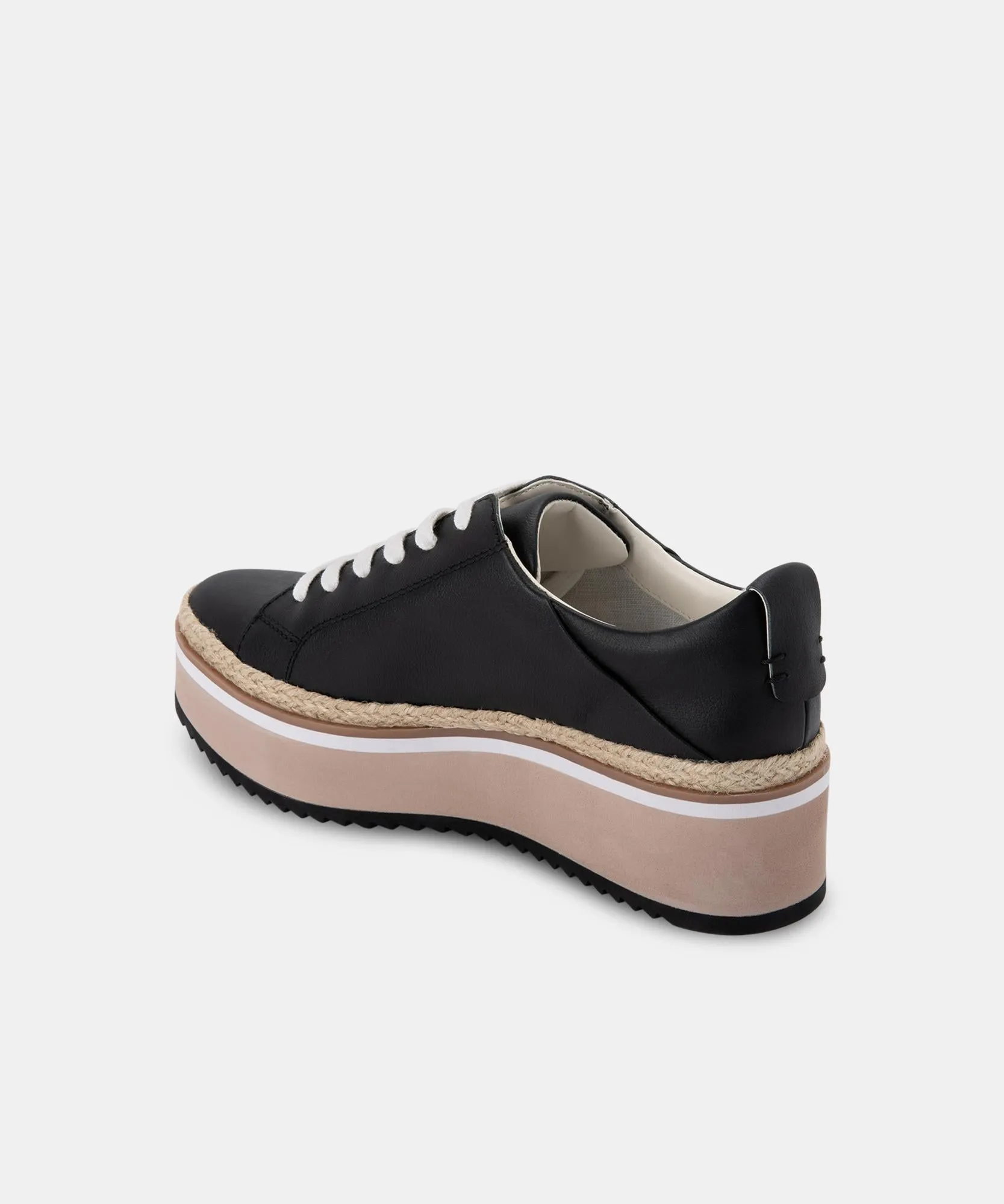 TINLEY SNEAKERS BLACK LEATHER - re:vita