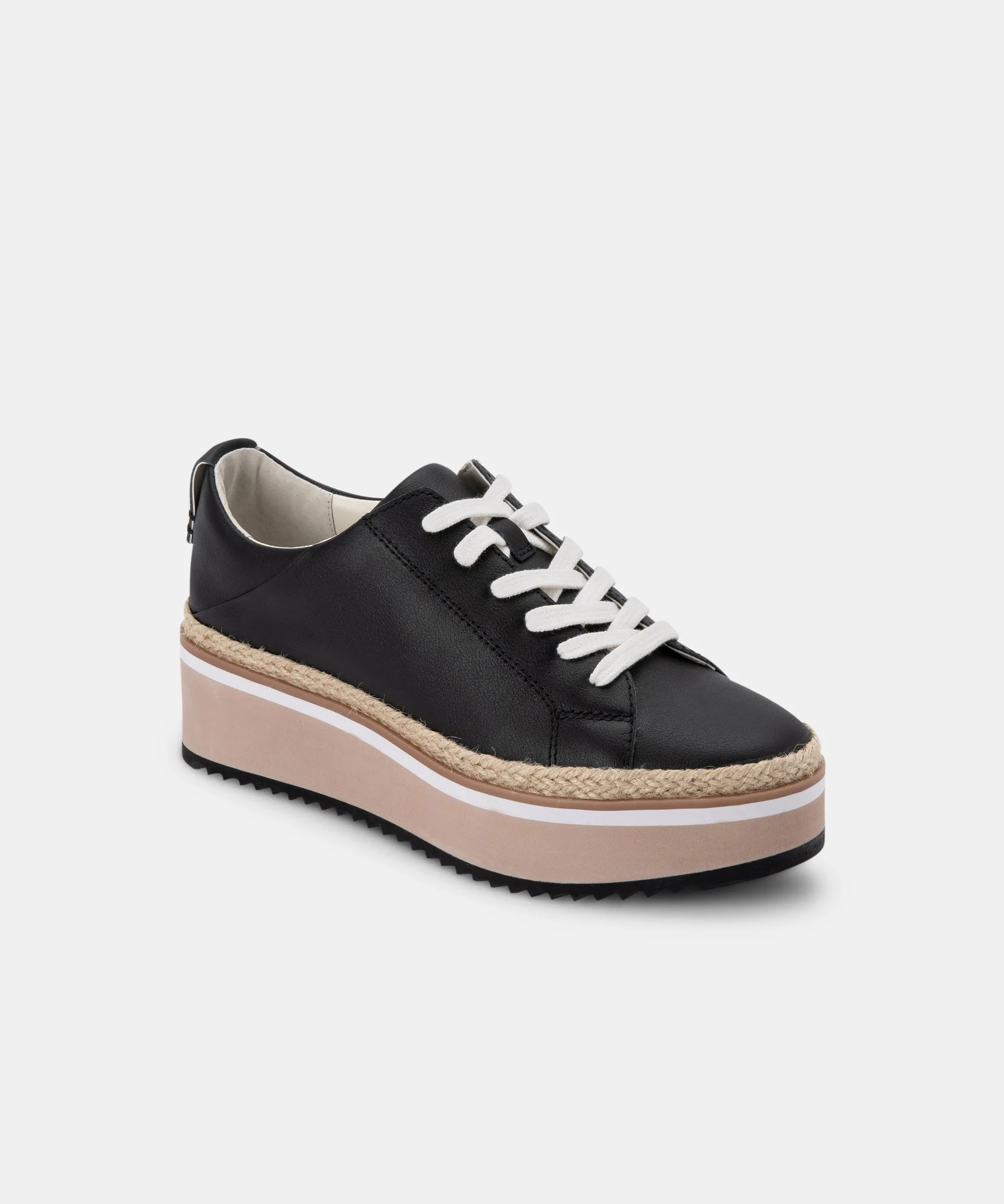 TINLEY SNEAKERS BLACK LEATHER - re:vita