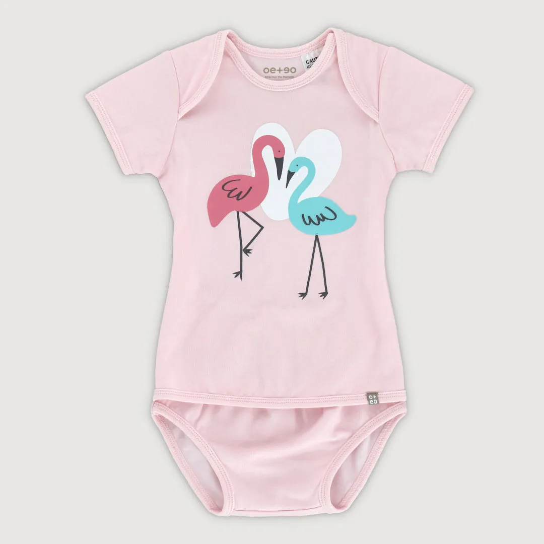 Tropical Land Baby Easyeo Romper (Light Pink)